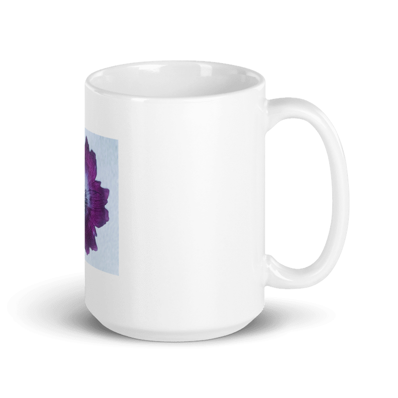White glossy mug