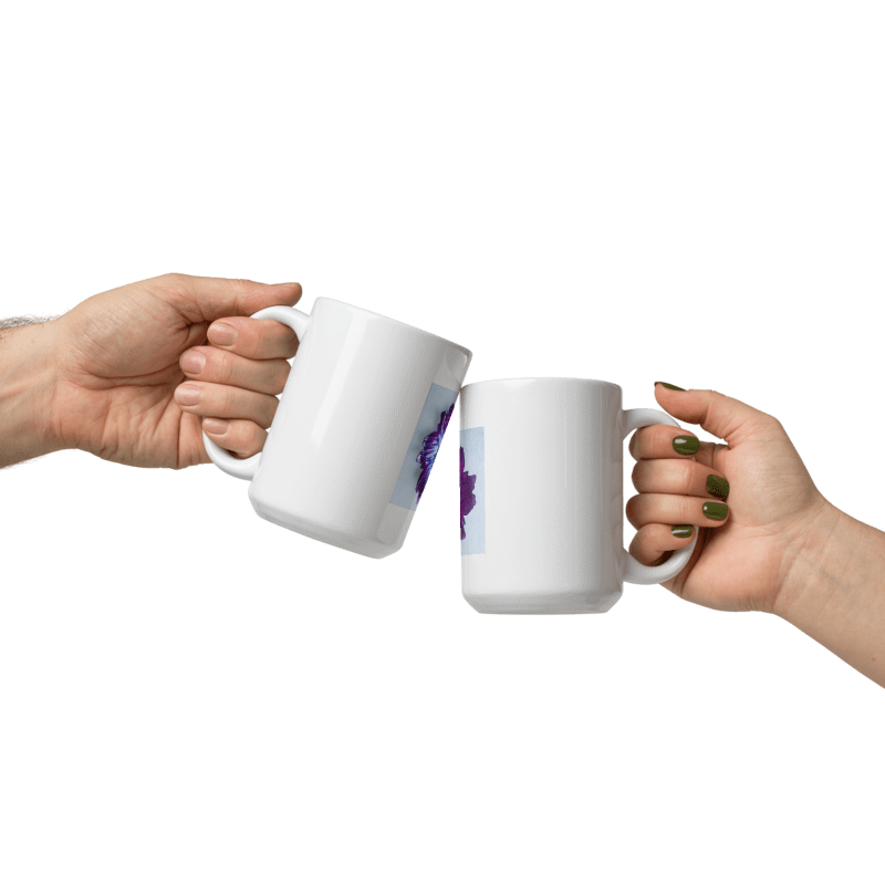 White glossy mug