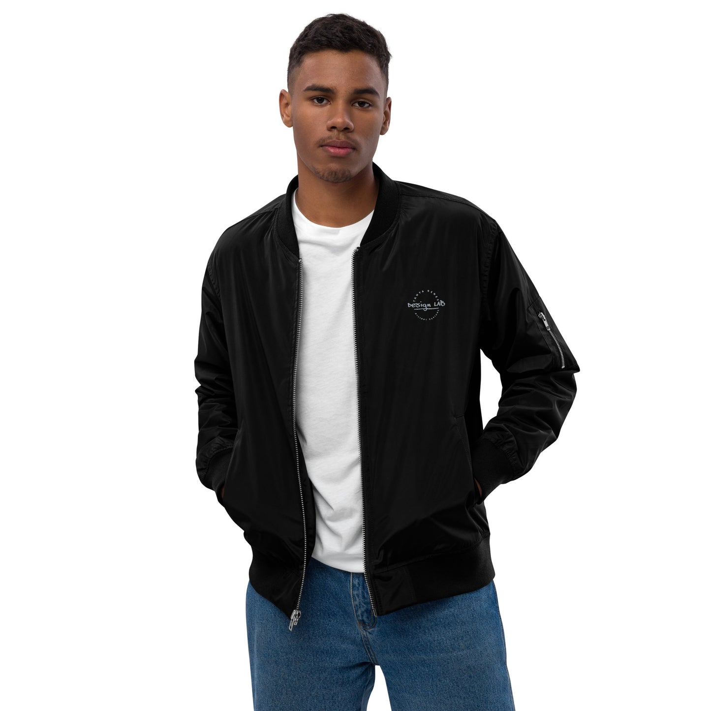 Premium recycled bomber jacket-Design Lab Black