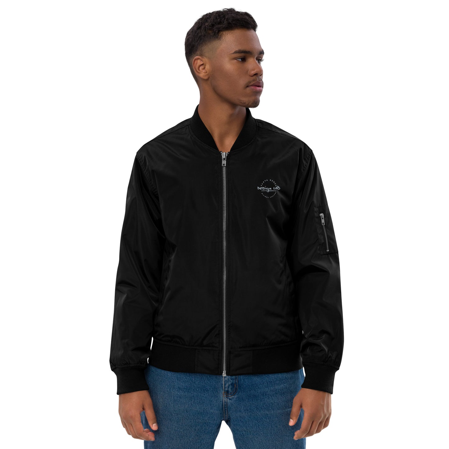Premium recycled bomber jacket-Design Lab Black