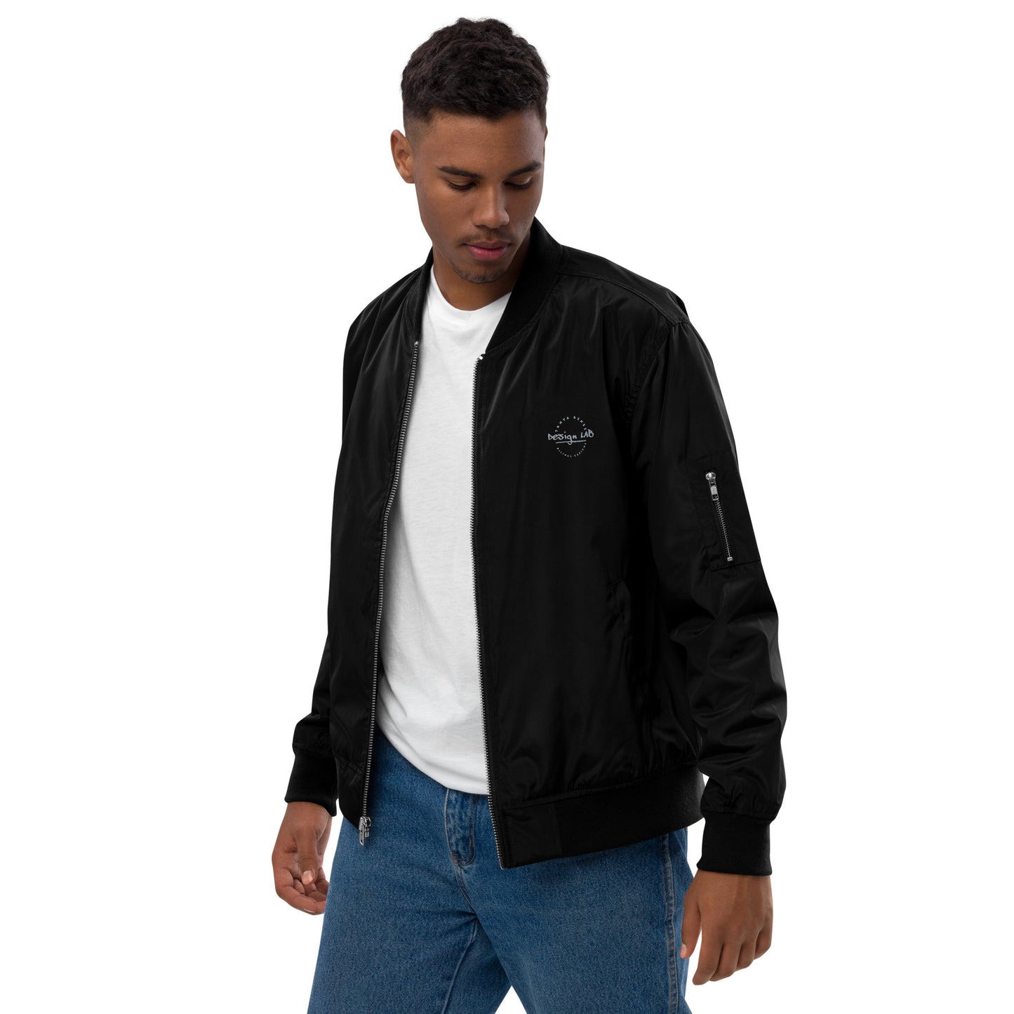 Premium recycled bomber jacket-Design Lab Black