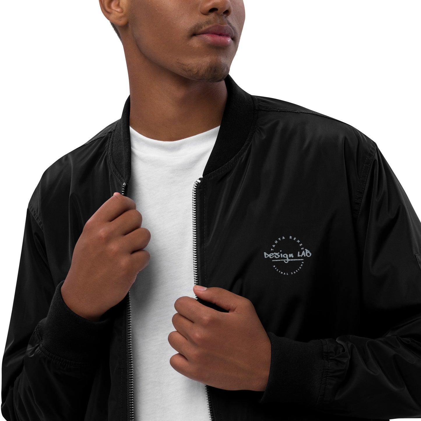 Premium recycled bomber jacket-Design Lab Black