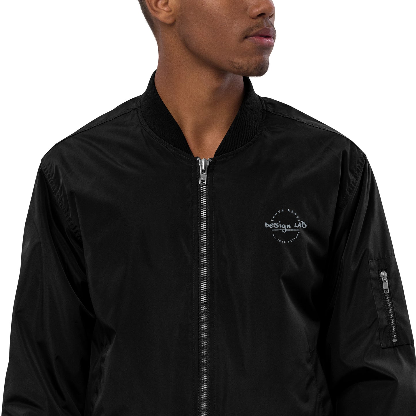 Premium recycled bomber jacket-Design Lab Black