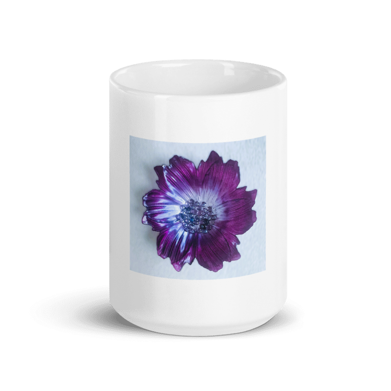 White glossy mug