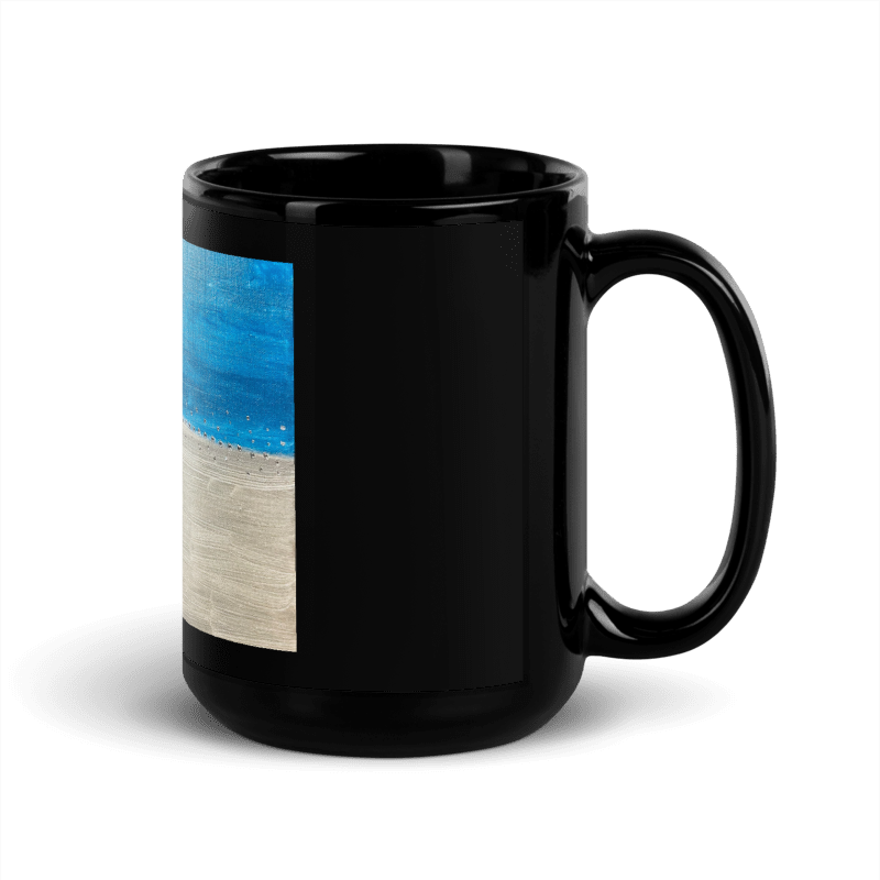 Black Glossy Mug-B/Grey