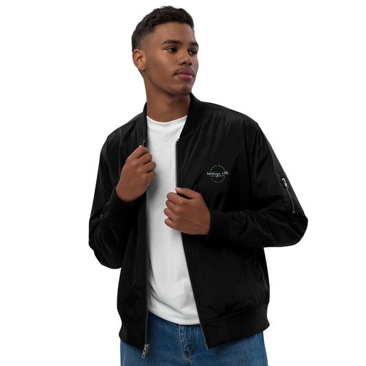 Premium recycled bomber jacket-Design Lab Black